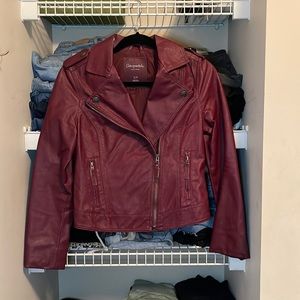 Burgundy Leather Jacket